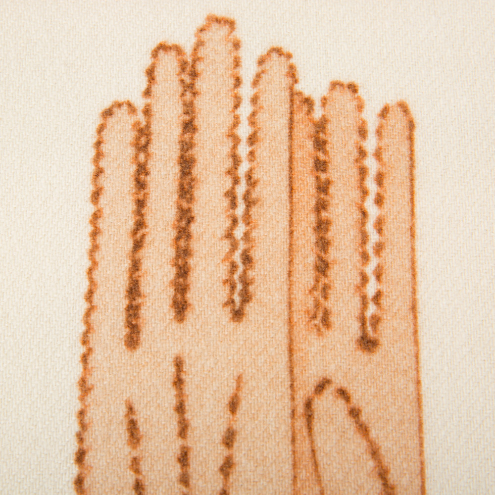 Плед 140x180 Trussardi Gloves кремовыйi Италия детали