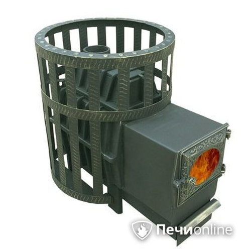 Дровяные печи-каменки Березка Воевода 15 ДТ-4 сетчатый кожух