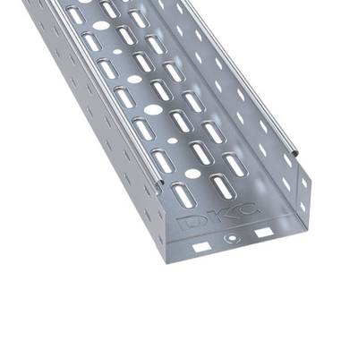 Лоток перфорированный 100х80 L 3000, цинк-ламельный, RAL7043