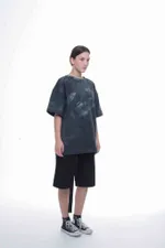 Футболка Tishi.Ti Ручного окраса графитовая