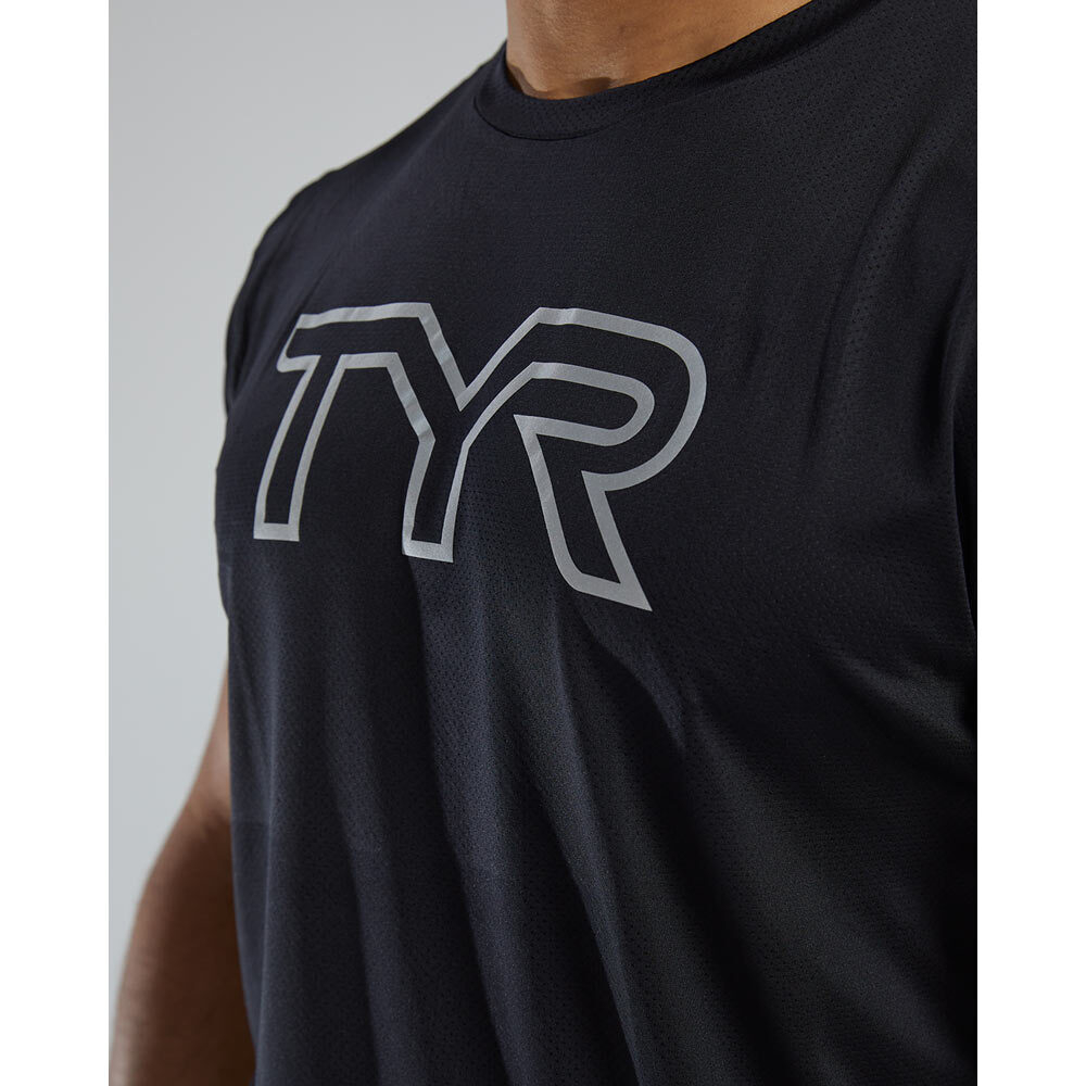 Футболка мужская TYR MEN'S AIRTEC TEE BIG LOGO SOLID/HEATHER