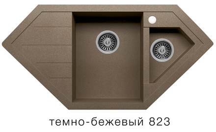 Кухонная мойка Tolero R-114 1000x496 мм Темно-бежевый №823