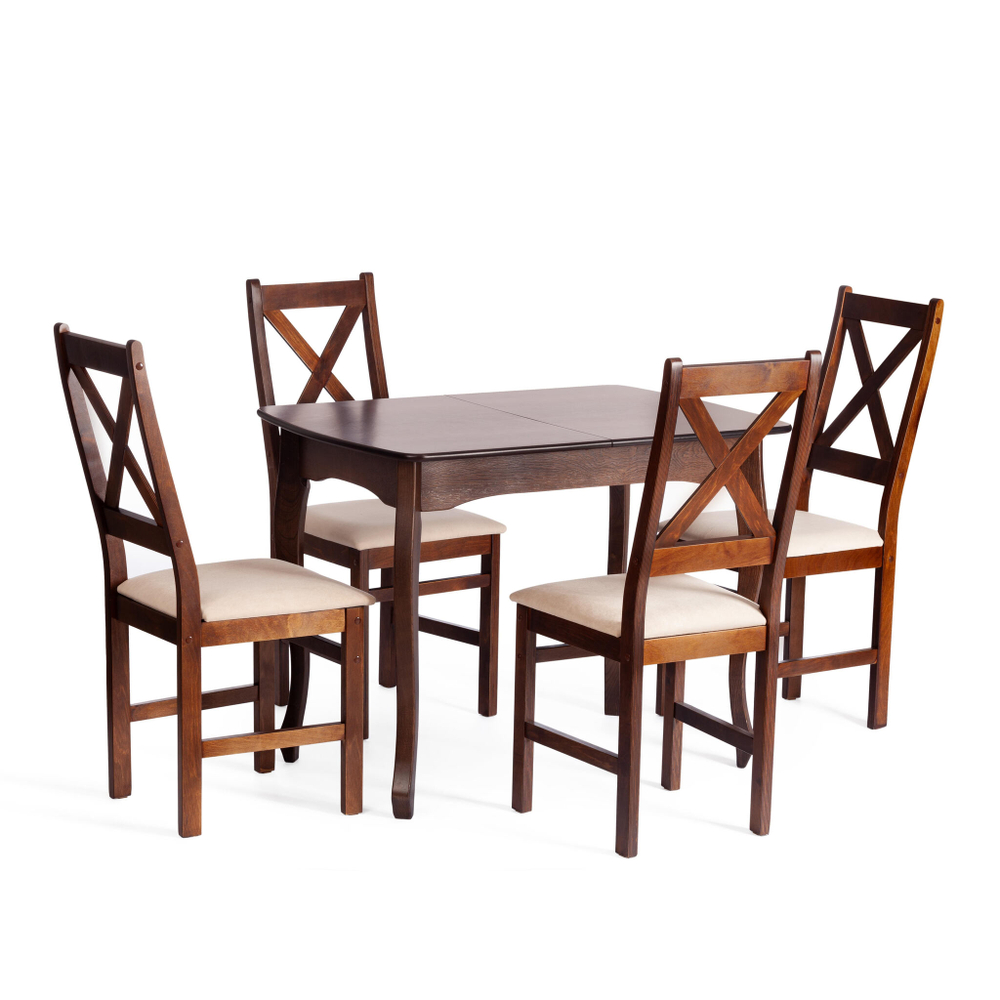 Стул CROSSMAN NEW, Многослойный березовый шпон, 41х40x100 см, cappuchino/велюр бежевый