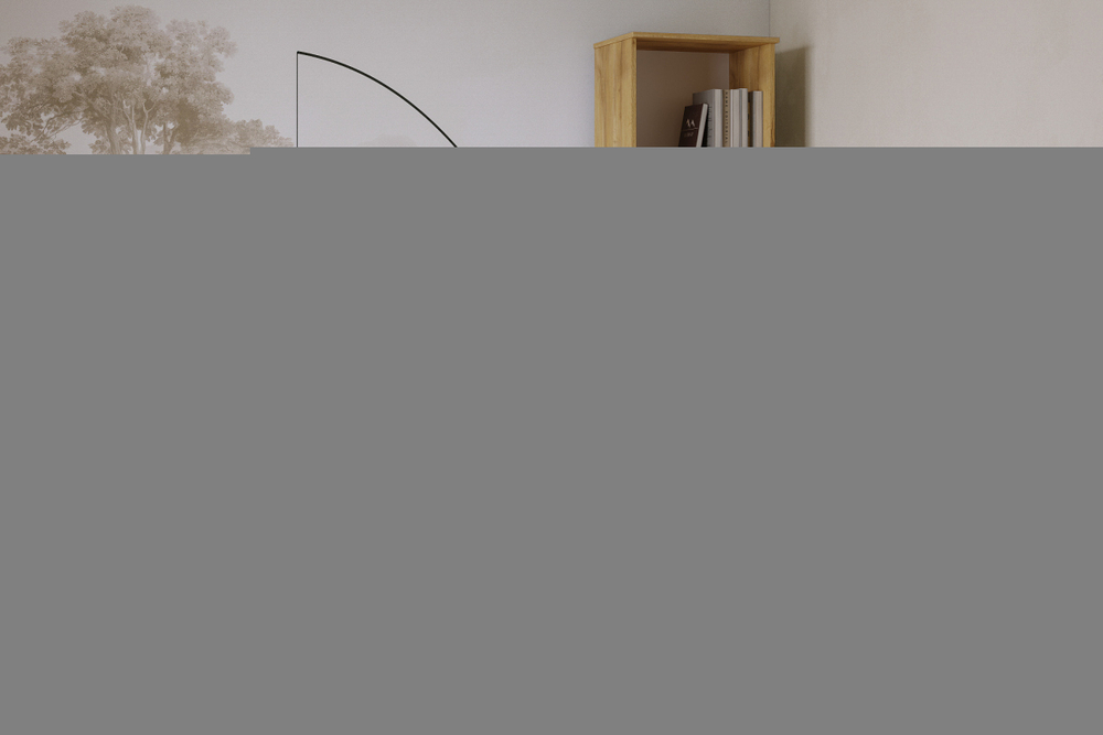 Стеллаж Салерно 1 (МДФ) SF-013 Аквамарин Дуб Золотистый U1148 49*36*190 см, Зеленый   Фиеста