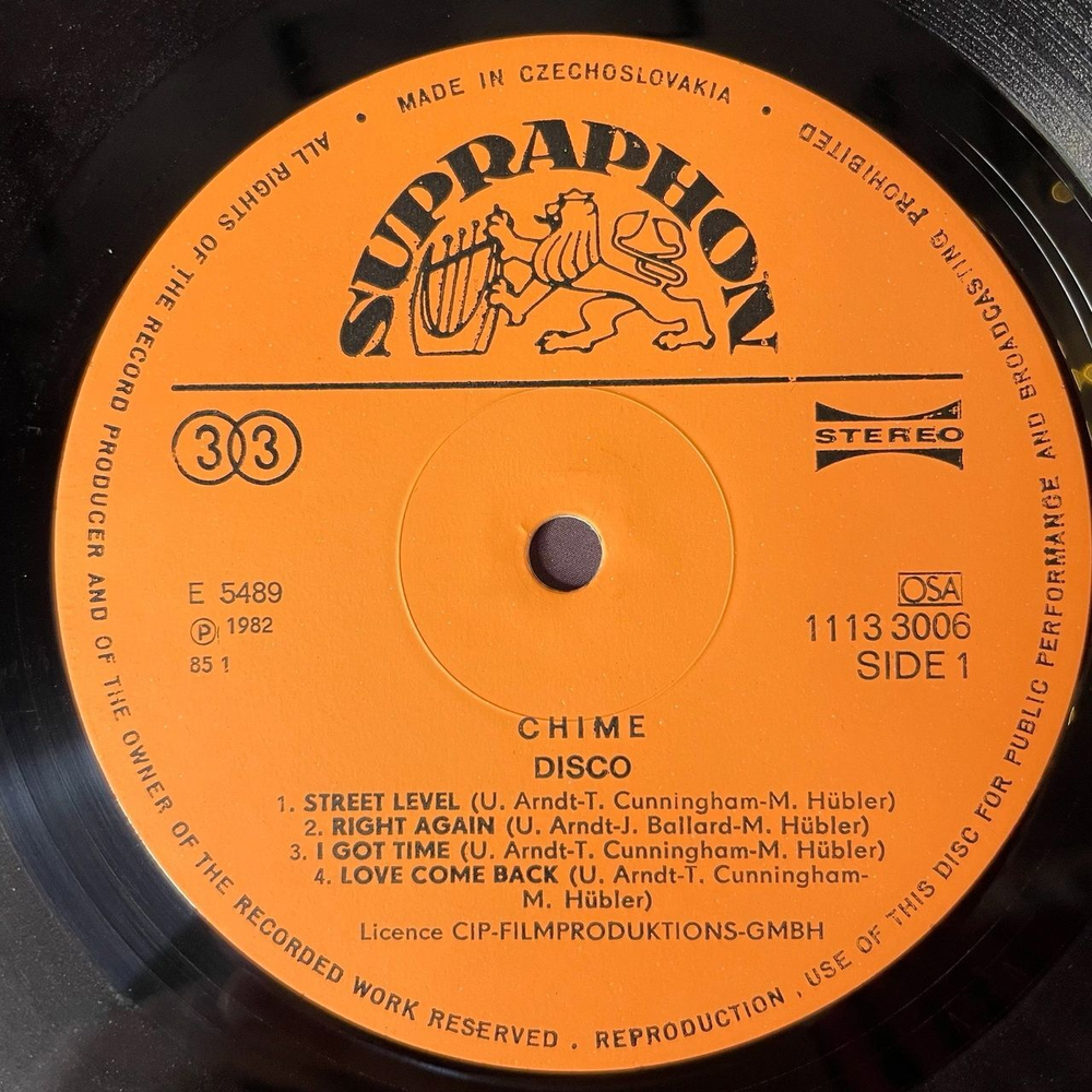 Винтажная виниловая пластинка LP Chime Disco Диско (Чехословакия 1986)