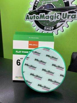 MaxShine Flat Поролоновый полировальный круг режущий жесткий зеленый 150*25 мм