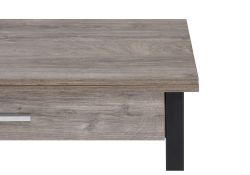 Деревянный стол Ибби 90(128)х64х77 рошелье / черный матовый