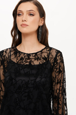 23418 Блузка женская (черный)