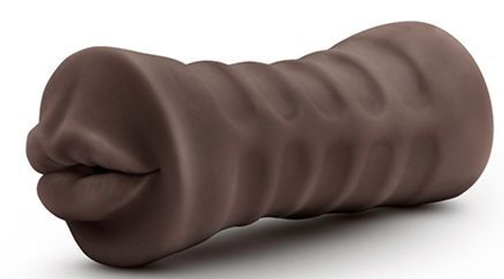 Коричневый мастурбатор-ротик Heather (Цвет: коричневый)