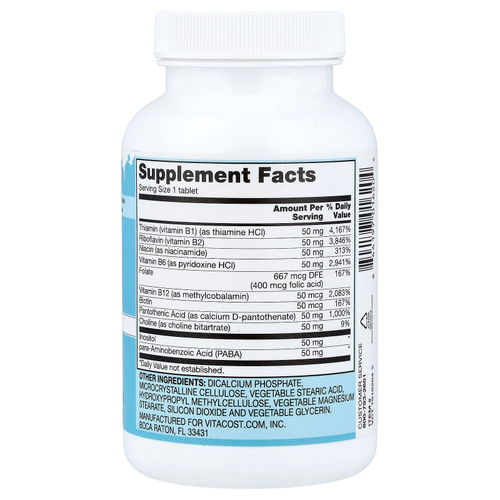 Vitacost, Vitamin B-50 Complex, 100 Tablets