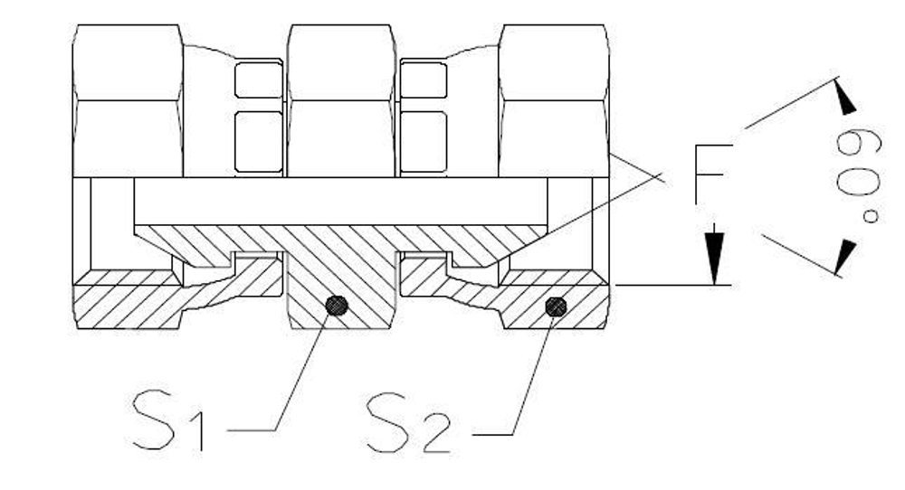 Соединение PS BSP 1/2" BSP 1/2"