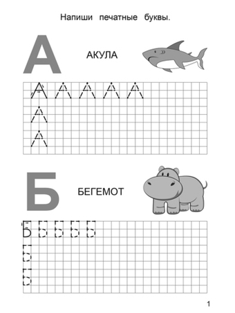 Прописи. Пишем все буквы по клеточкам. Комплект из 2 шт.