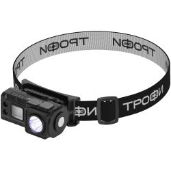 Фонарь налобный светодиодный Трофи GA-102 аккумуляторный 3 Bт сенсорное управление магнит клипса 5 режимов | Налобные фонари