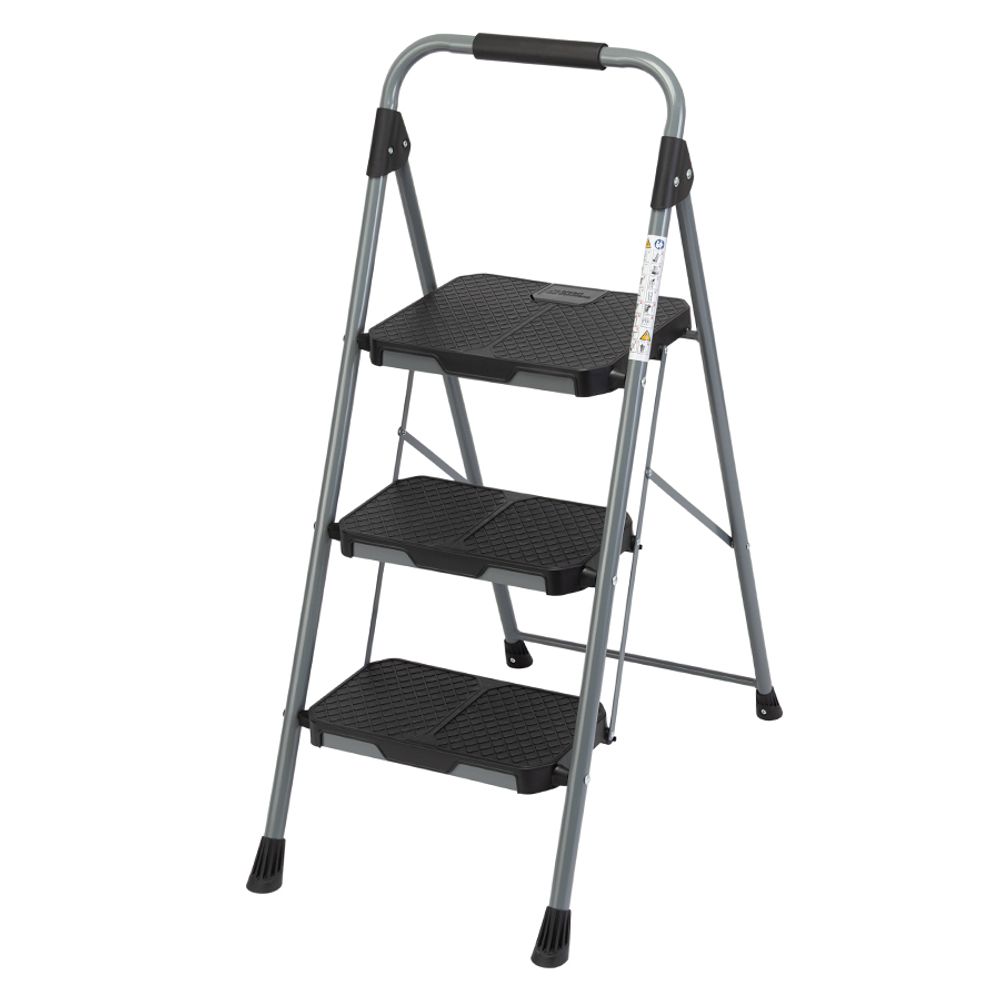Стремянка Stable, 3 ступени, 1 м, черная