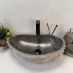 Раковина из речного камня RS-64102 (58*36*15) 0122