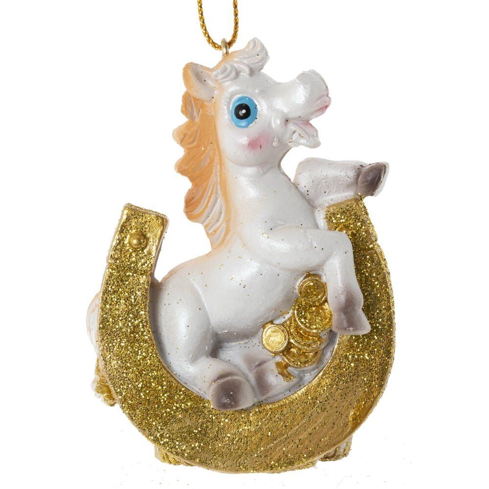 GAEM Фигурка декоративная подвесная "Лошадка", L5 W3 H7,5 см, 6в.