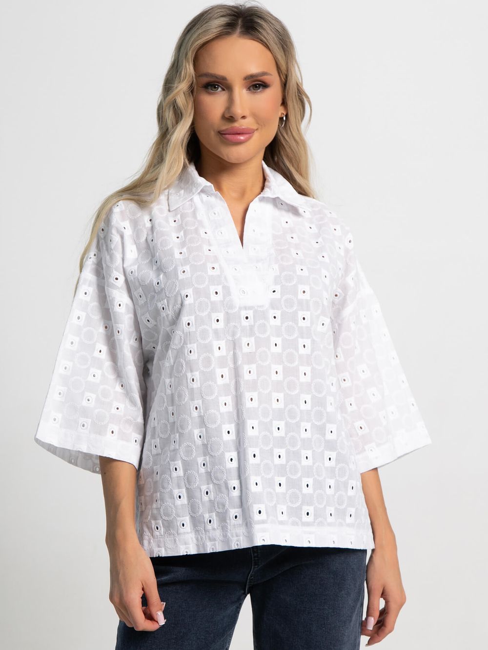 Блуза Ветерок (белая) Б15556-16М LT Collection