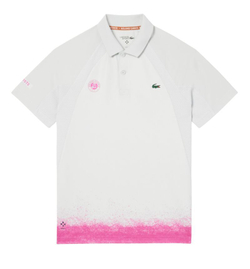 Мужское теннисное поло Lacoste Slim Fit Roland-Garros Edition Sport Polo Shirt - зеленый/розовый