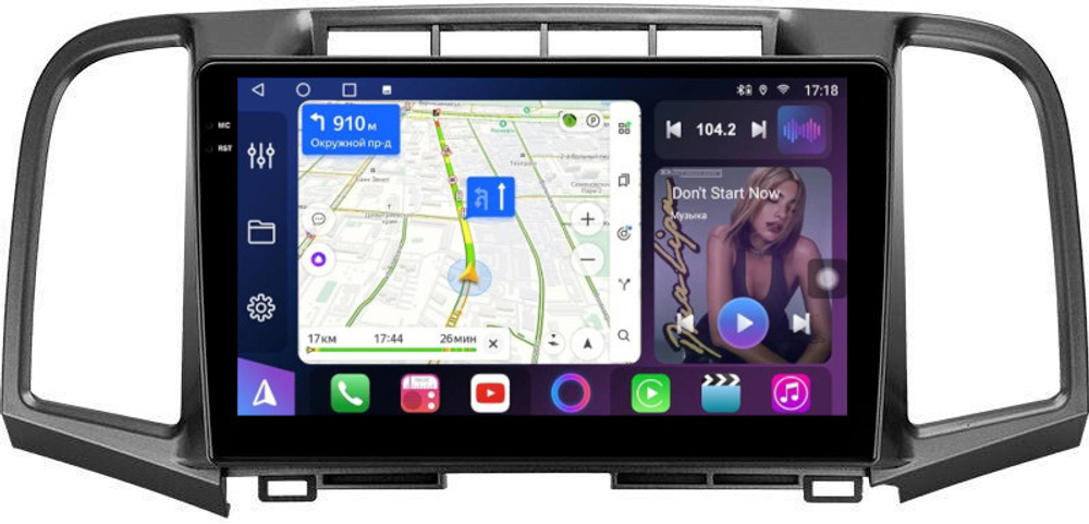 Магнитола для Toyota Venza GV10 2008-2016 (без JBL) - FarCar BM3047M монитор 9.5" QLED на Android 14, TS10, 4+32Гб, CarPlay, 4G SIM-слот