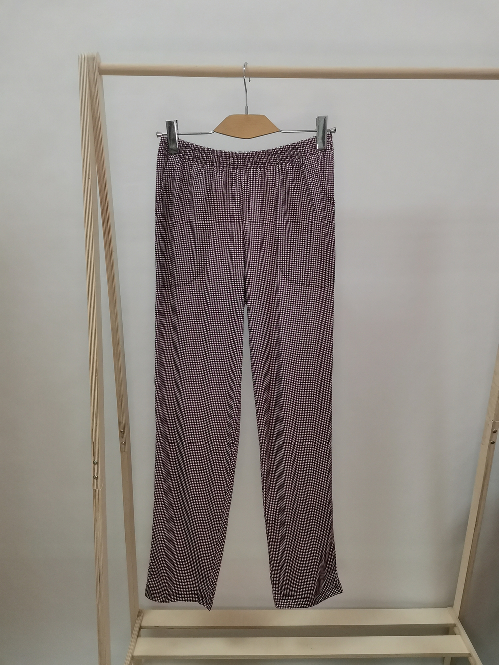 Брюки Б-18Х/бордо-мелкаяклеточка