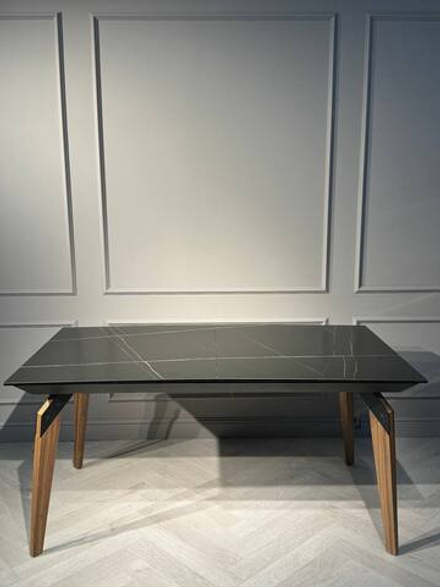 Стол обеденный Ist Casa раскладной Лацио, 160(210)х90х76 см, черный мрамор