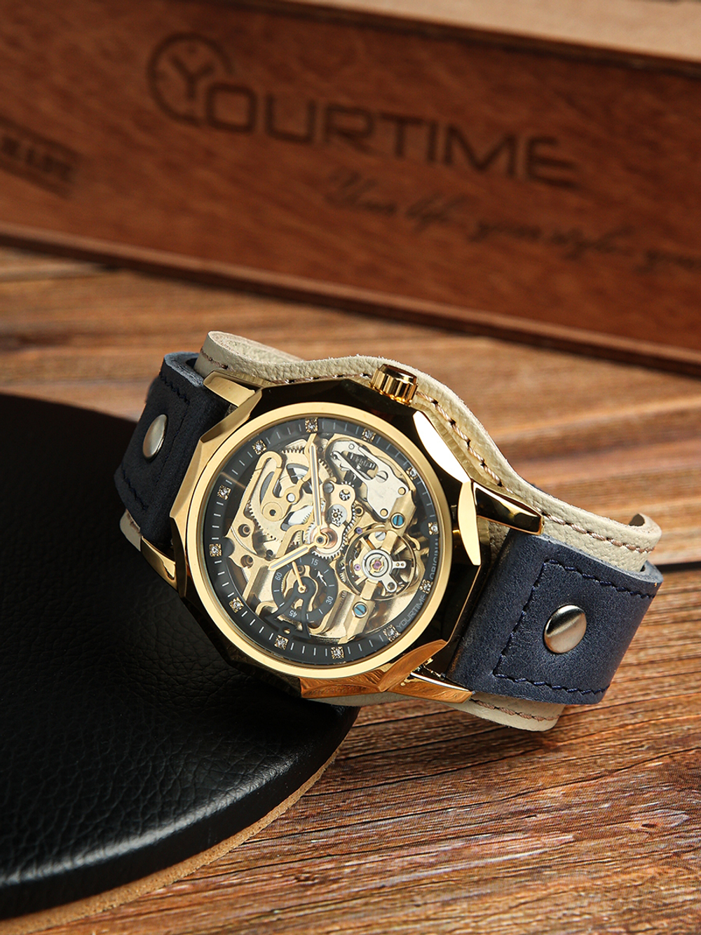 Часы скелетоны женские механические Elegant 2.0 YOURTIME