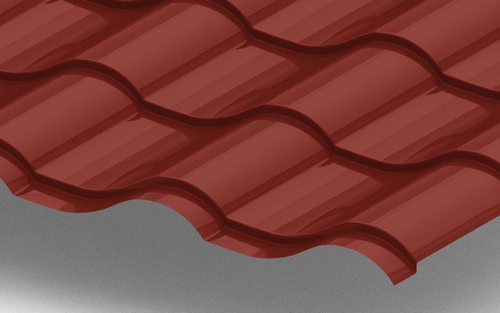 Металлочерепица Монтерроса с покрытием PURETAN®, 0,50 мм, цвет 8004