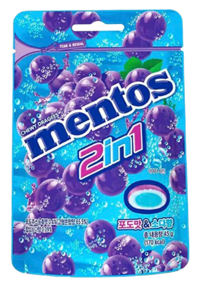Конфеты Mentos DUO со вкусом винограда