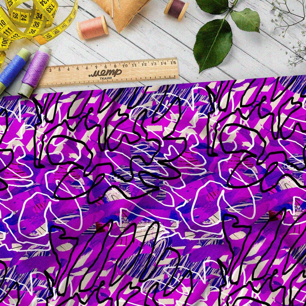 Ткань атлас фиолетовый сон