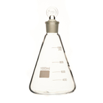 Колба коническая, 1000 мл, шлиф 29/32, со стеклянной пробкой (Эрленмейера)