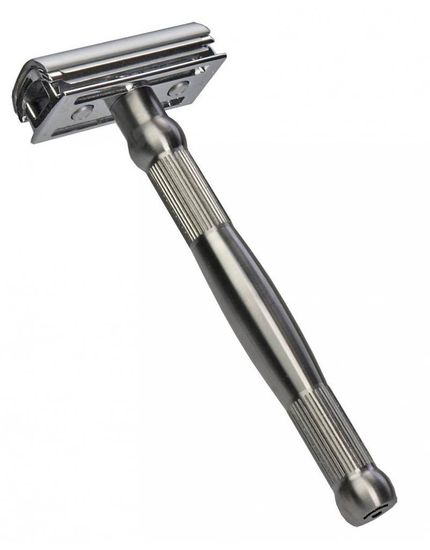 Станок для бритья Erbe с двумя лезвиями, ручка- высококачественная нержавеющая сталь, цвет: хром