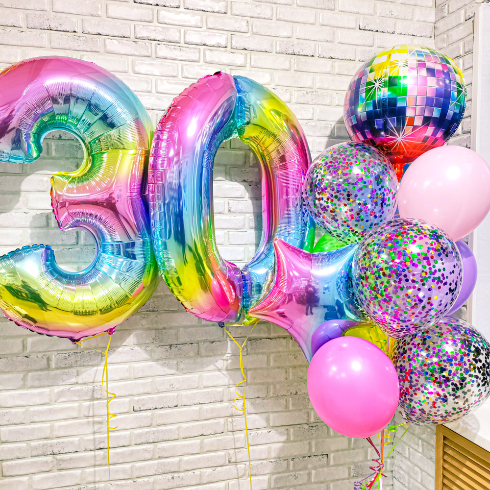 Шар "Цифра" радужная