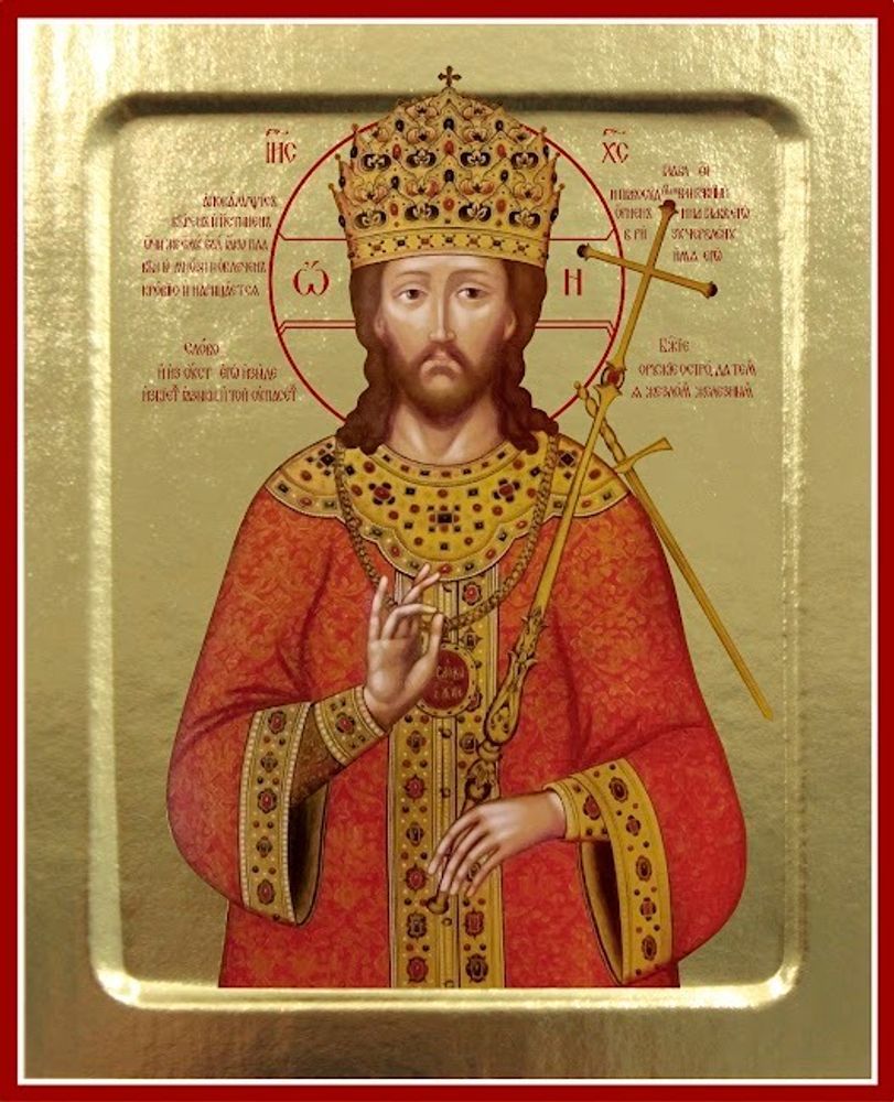 Икона Спасителя Царь царей (с короной) на дереве: 125 х 160 (Синопсисъ)