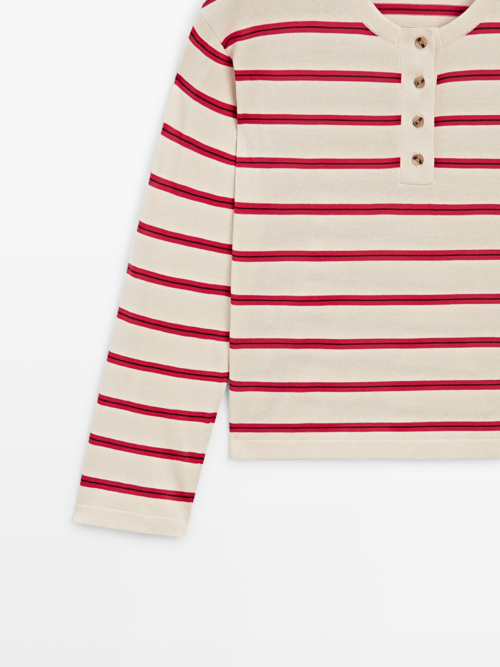 Massimo Dutti Свитер из 100% хлопка, красный