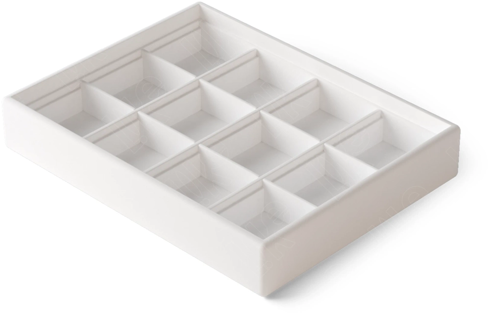 Планшет для украшений белый 12 ячеек