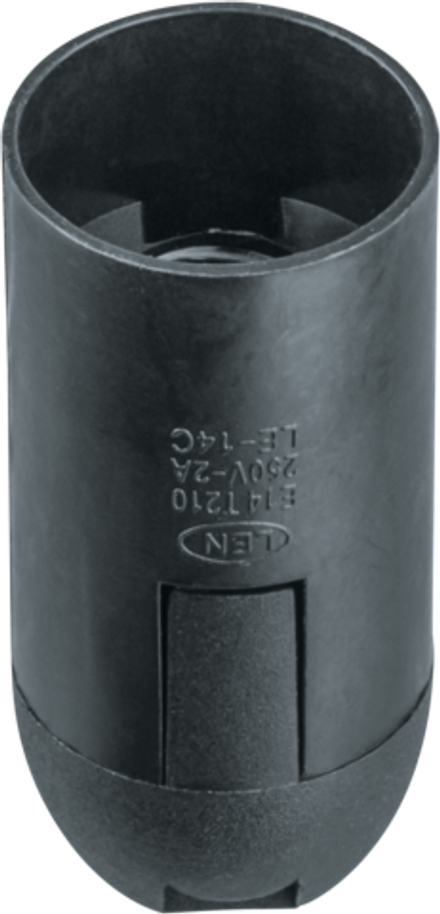 Патрон электрический Navigator 61 348 NLH-PL-E14-BL пластик подвесной черный Е14