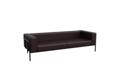 Flex Диван трехместный FLX-3 Latte Lux 405/Металл Черный 2100*915*690