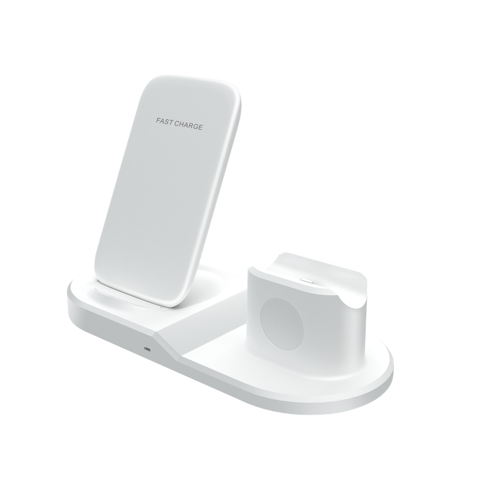 Зарядная станция 3в1 Multi-Function "Fast Charge" 3-in-1, для iPhone, Applewatch, Airpods (прямоугольная подставка)