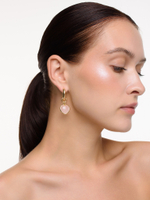 Серьги "Lovely" с розовым кварцем Gold