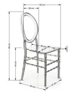 Стул HALMAR K513 дымчатый