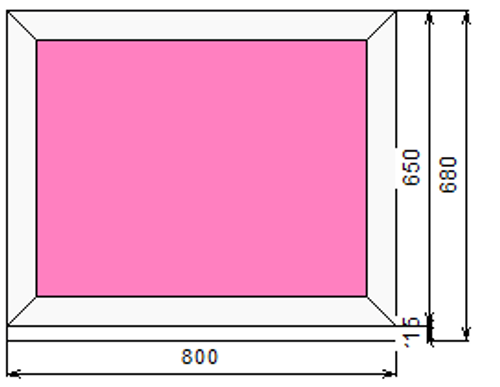 Пластиковое окно 650 х 800 ТермА Эко с глухой створкой