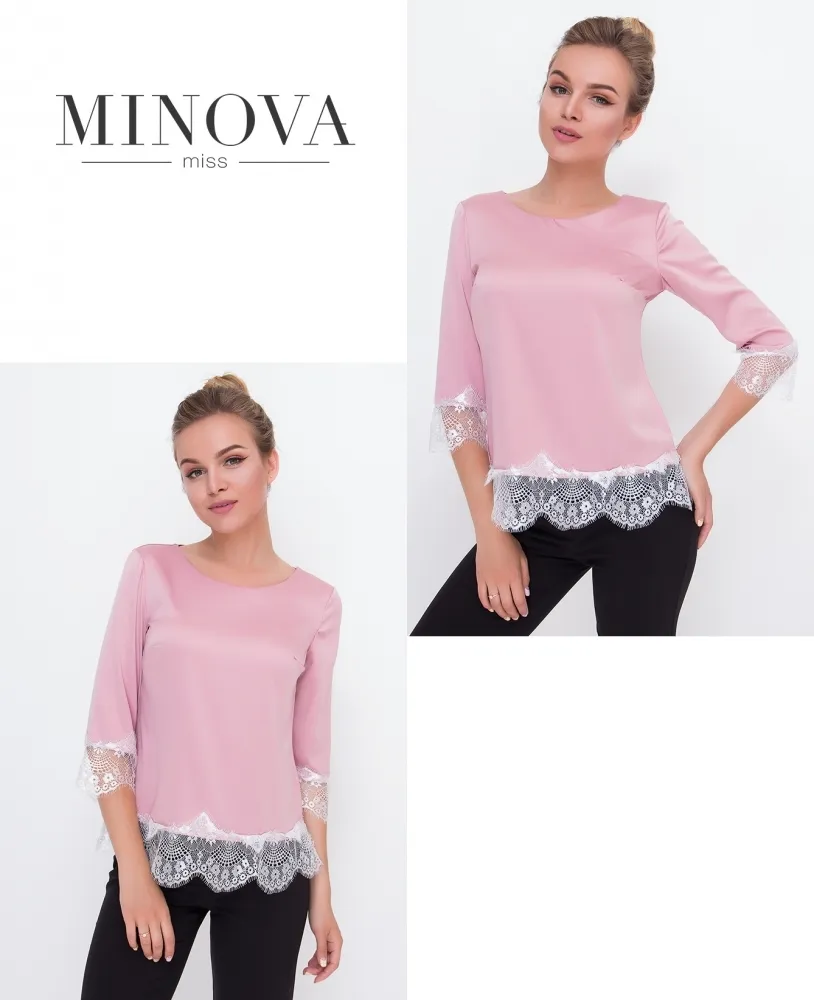Блуза 1056-пудра Minova