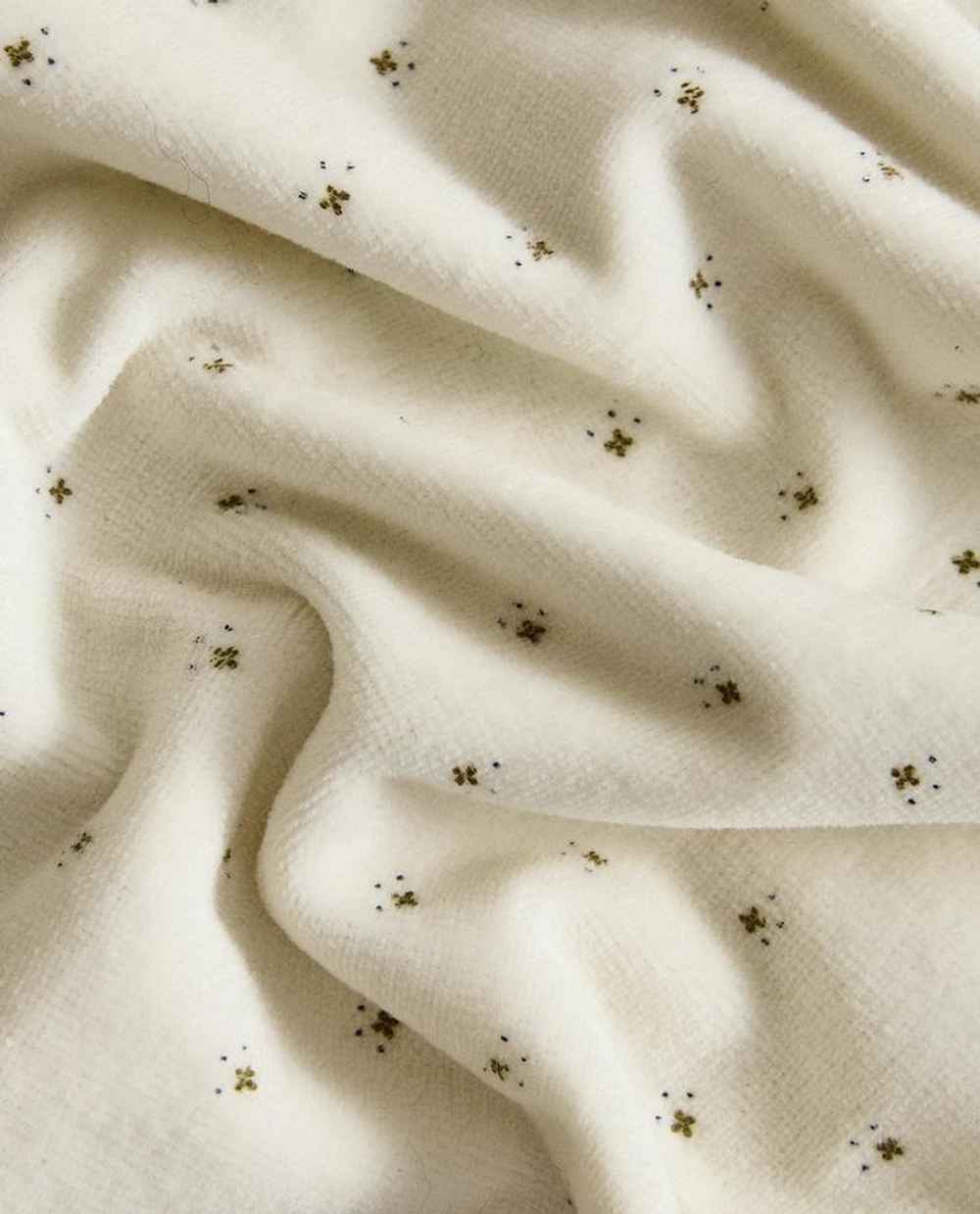 ZARA HOME ДЕТСКИЙ ПЛЕД С ПРИНТОМ, ЭКРЮ