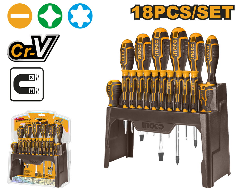 Набор отверток INGCO HKSD1828 INDUSTRIAL 18 шт.