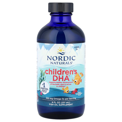 Nordic Naturals, Children's DHA™, DHA™, для детей от 1 года, со вкусом клубники, 237 мл (8 жидк. унций)