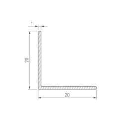 Уголок ARH-W20x20x1-3000 BLACK (Arlight, Алюминий) 063300