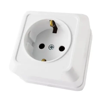 Розетка 1-я открытой проводки с/з