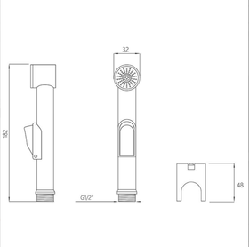 Лейка для биде MELODIA Classica Plus белая MKP24004wt