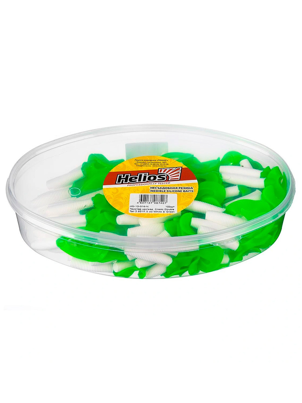 Твистер несъедобный Helios Credo Double Tail 2,95"/7,5 см Pepper Red 100шт. (HS-12-030-N)