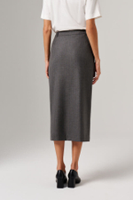 4863 Юбка женская (темно-серый полоска)